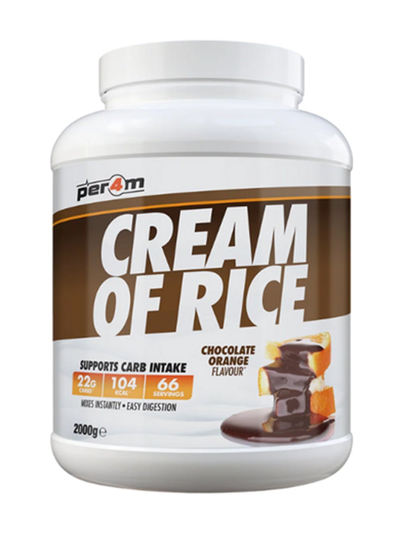Advanced Performance Cream Of Rice - Chocolate Orange - 2Kg Tub - Gourmet Performance Carbohydrates For Energy Support & Lean Muscle Maintenance